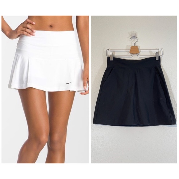 NIKE GOLF DRI FIT BLACK TENNIS SKORT POCKETS XS